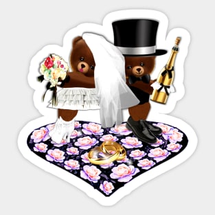 Wedding Celebration Bears Sticker